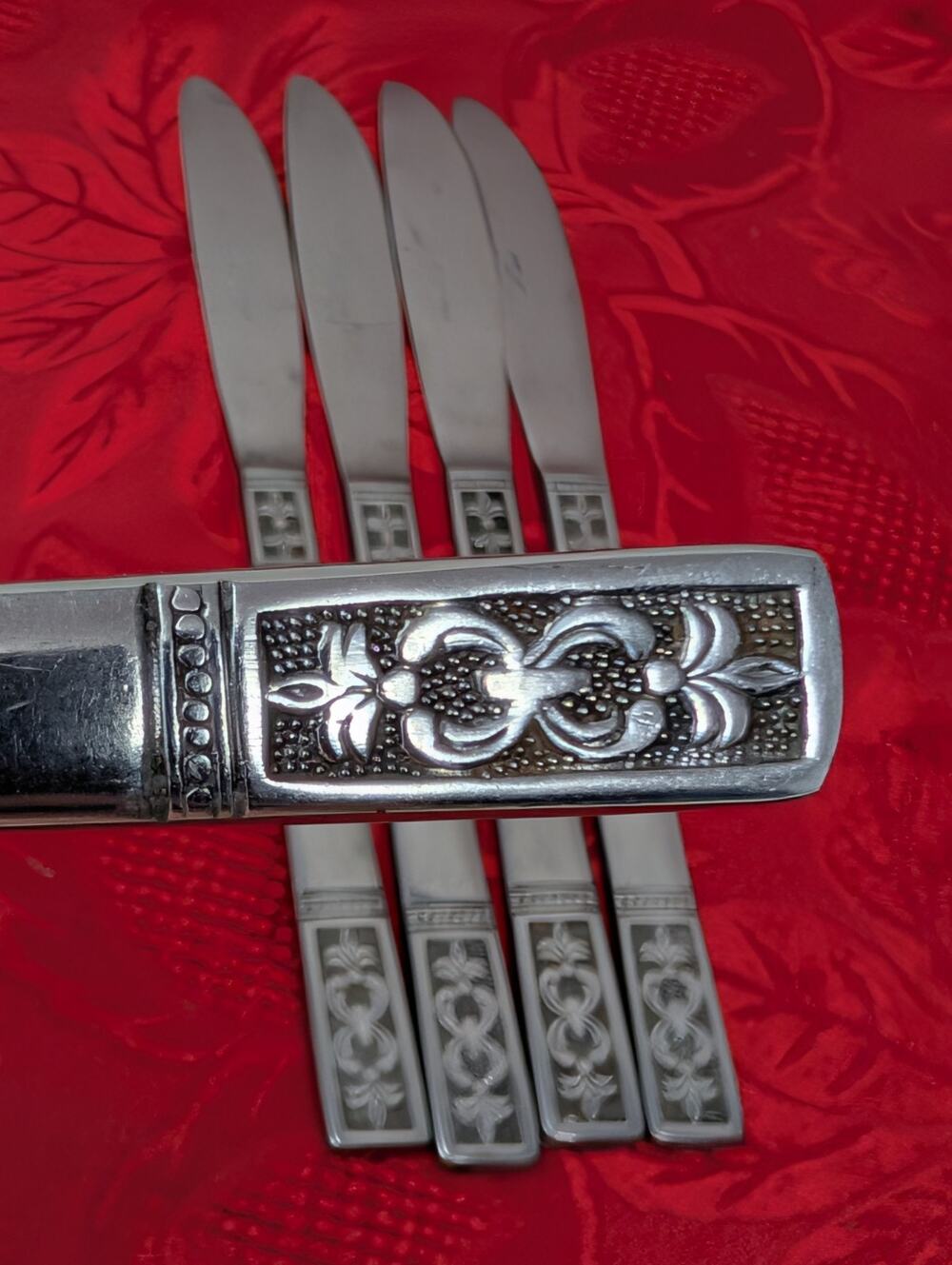 5X BK Interpur Customcraft Japan Stainless Cortina Butter Dinner Knives MCM Serr